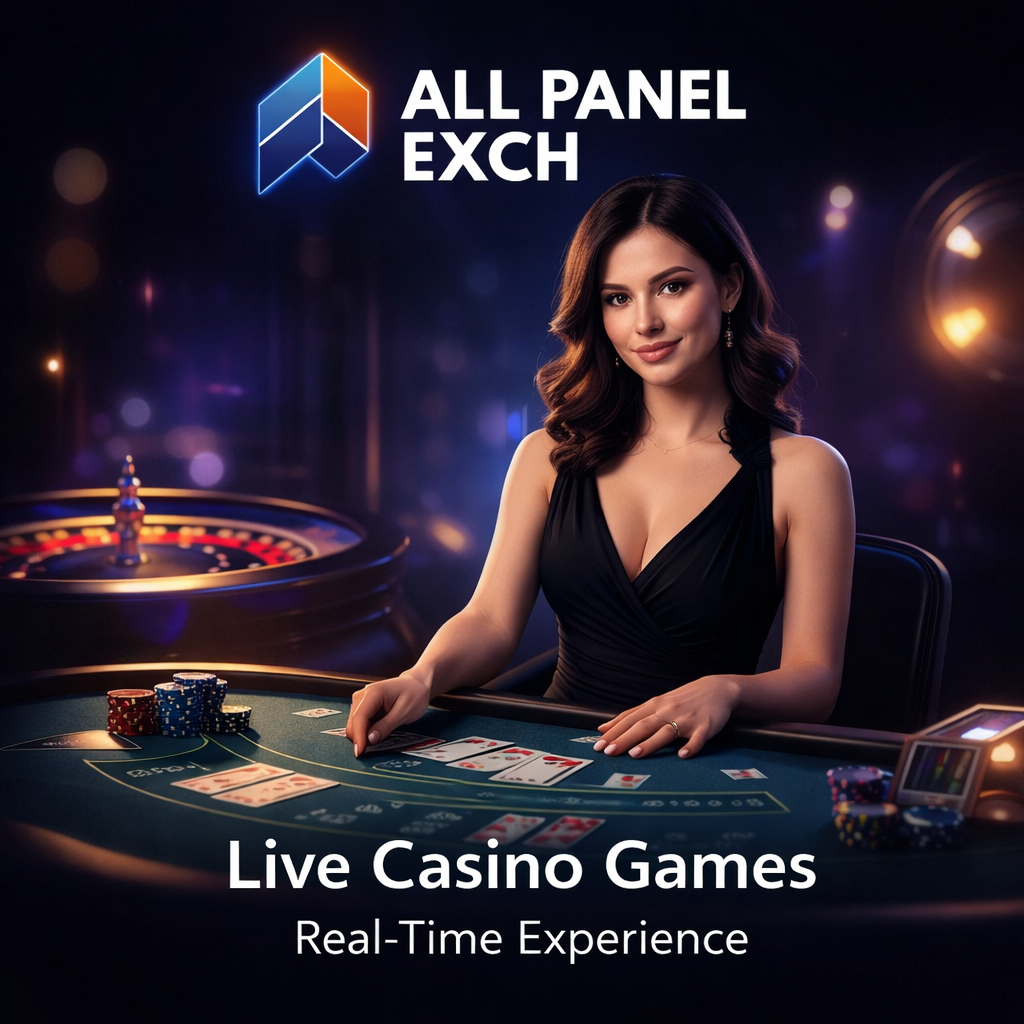Live casino games with real dealers, blackjack, roulette, and poker tables in a premium online gaming environment